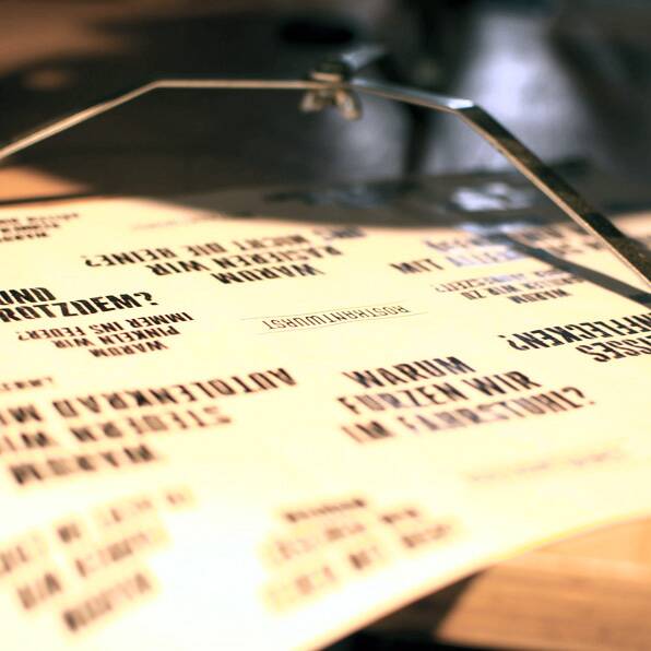 Fotodetail Wurstpapier, Projekt Rostkantwurst