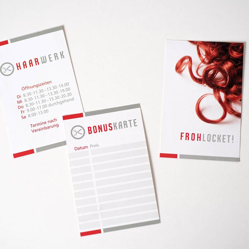 Termin- und Bonuskarte von Haarwerk Eva Högner