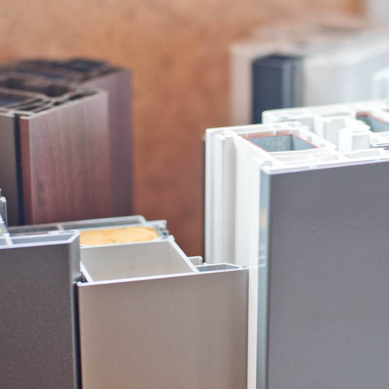 Fotodetail verschiedener Fensterprofile. Fotoreportage für Fensterbau Glaserei Vosseler